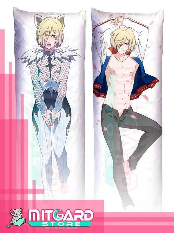 YURI ON ICE!!! Yuri Plisetsky V4 Body pillow case Dakimakura - 50cmx150cm / Peach Skin / 2 Sides Printed - 1